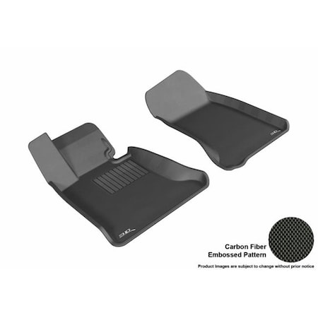 U-Ace, Inc U Ace L1BM05011509 3D Maxpider Front Row Custom Fit All-Weather Kagu Black Floor Mat for 2004-2010 BMW 5 Series E60 Models L1BM05011509